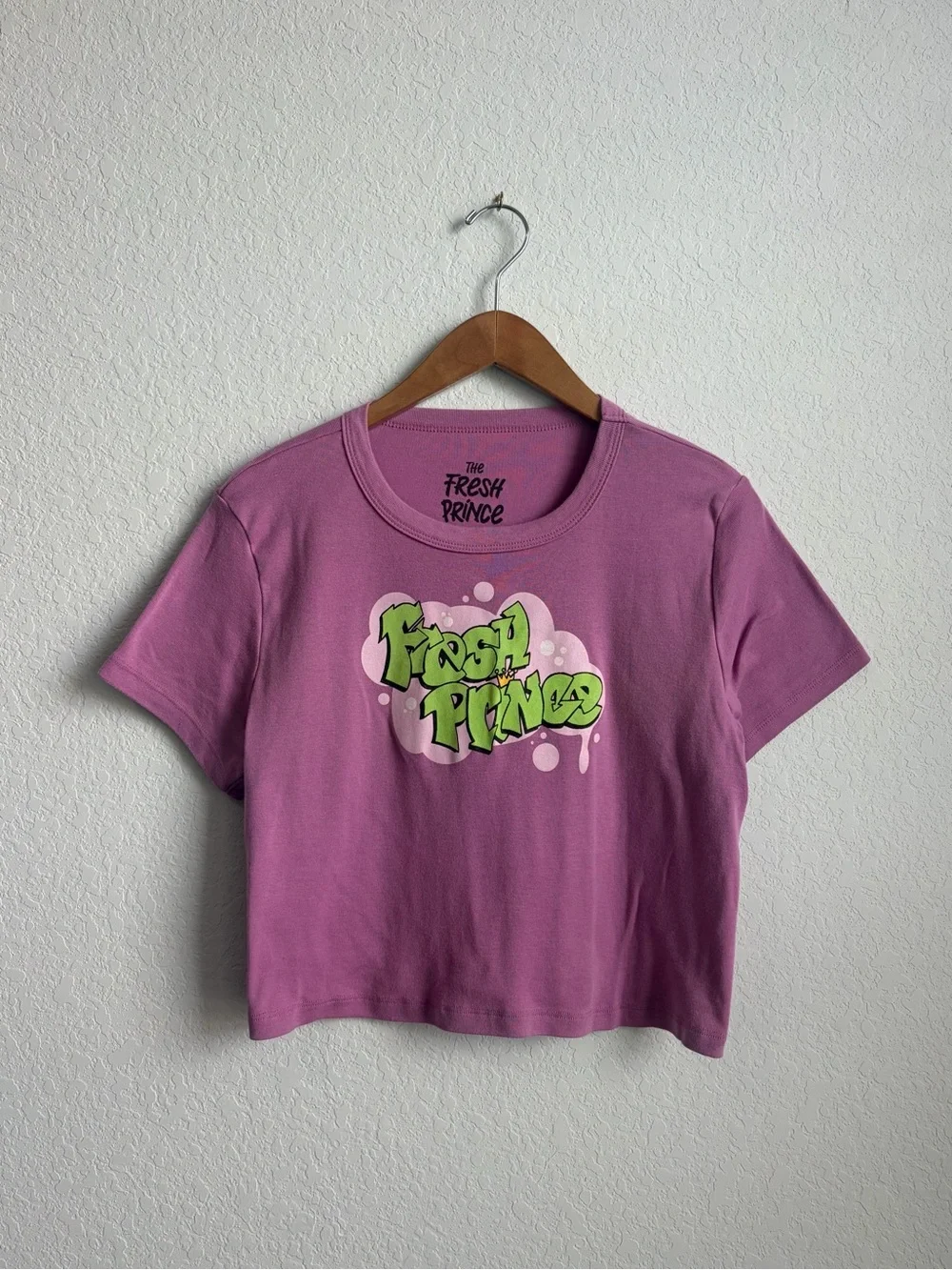 Fresh Prince Purple Graphic Crop Tee